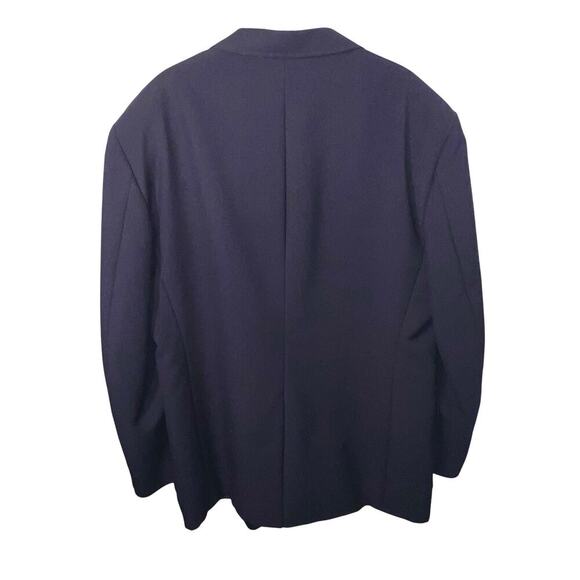 David Taylor men’s size 46L navy blue two gold button front lined padded Blazer - Picture 4 of 15